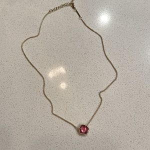 Kendra Scott Gold Necklace w/ Blush Stone